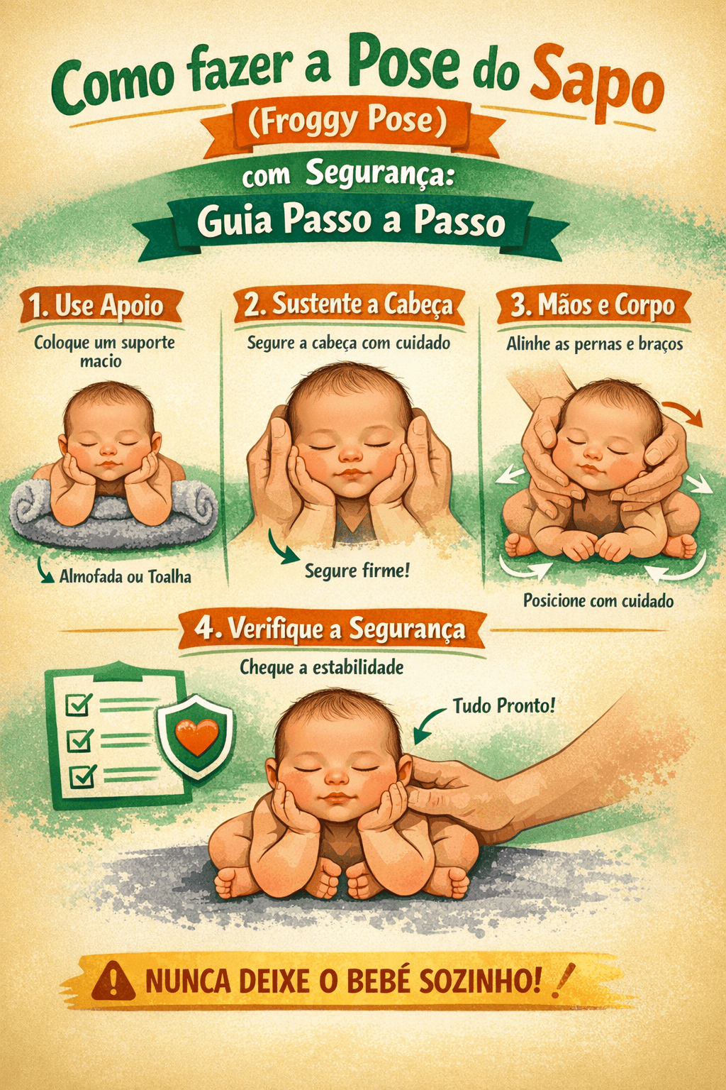 Passo a passo da Pose do Sapo (Froggy) com apoio manual e fusão de imagens